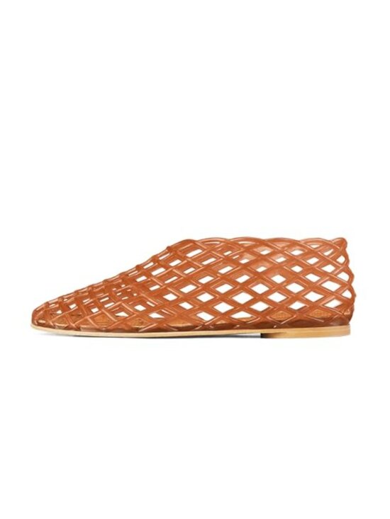 Shoes - Jelly Mesh Ballet Flats Women Clear PVC Hollow Sandals Comfortable Beach Shoes